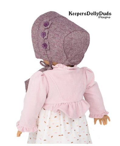 Keepers Dolly Duds Designs 18 Inch Historical Regency Spencer Jacket and Bonnet Set 18" Doll Clothes Pattern Pixie Faire