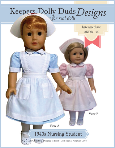 Keepers Dolly Duds Designs 18 Inch Historical 1940s Nursing Student 18" Doll Clothes Pattern Pixie Faire