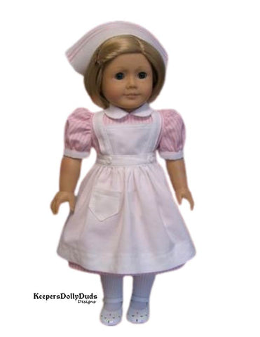 Keepers Dolly Duds Designs 18 Inch Historical 1940s Nursing Student 18" Doll Clothes Pattern Pixie Faire