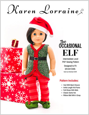 Karen Lorraine Design 18 Inch Modern The Occasional Elf 18 Inch Doll Clothes Pattern Pixie Faire