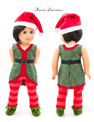 Karen Lorraine Design 18 Inch Modern The Occasional Elf 18 Inch Doll Clothes Pattern Pixie Faire