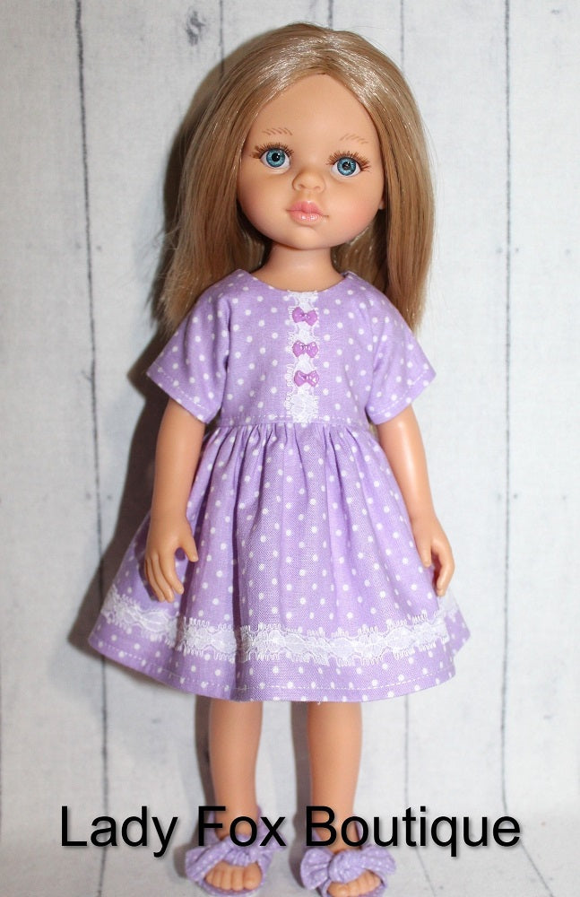 Lady Fox Boutique Paola Reina Chamomile Dress Doll Clothes Pattern For 13 Inch Paola Reina Las Amigas Dolls Pixie Faire