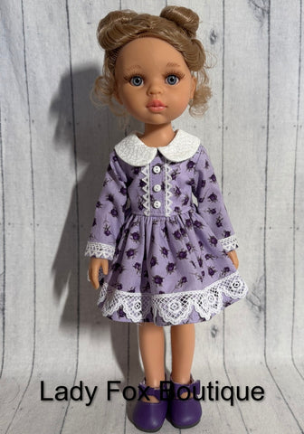 Lady Fox Boutique Paola Reina A Day in the Garden Dress Doll Clothes Pattern For 13 Inch Paola Reina Dolls Pixie Faire