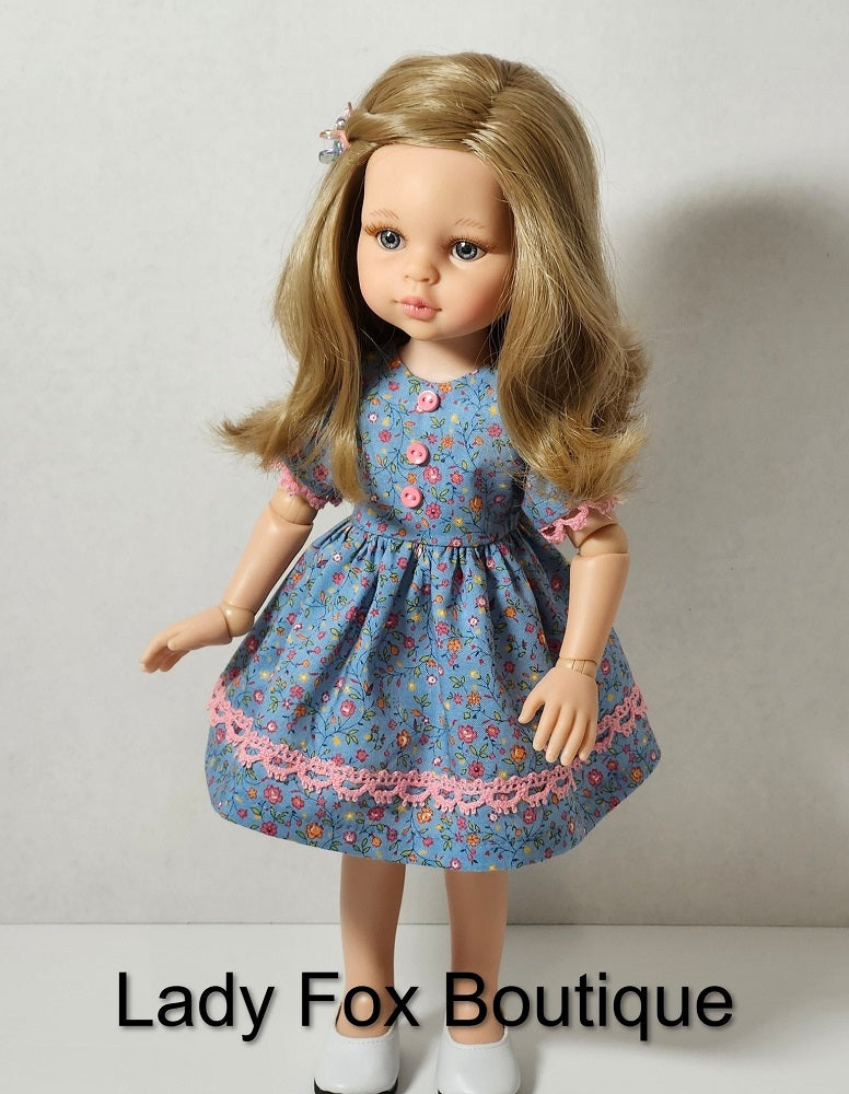 Lady Fox Boutique Paola Reina Chamomile Dress Doll Clothes Pattern For 13 Inch Paola Reina Las Amigas Dolls Pixie Faire