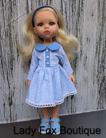 Lady Fox Boutique Paola Reina A Day in the Garden Dress Doll Clothes Pattern For 13 Inch Paola Reina Dolls Pixie Faire