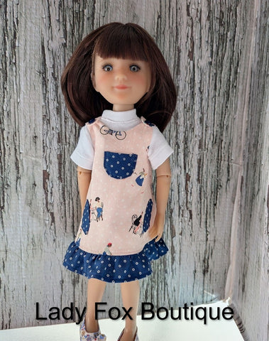 Lady Fox Boutique Ruby Red Fashion Friends Zina Dress 14.5-15" Doll Clothes Pattern Pixie Faire