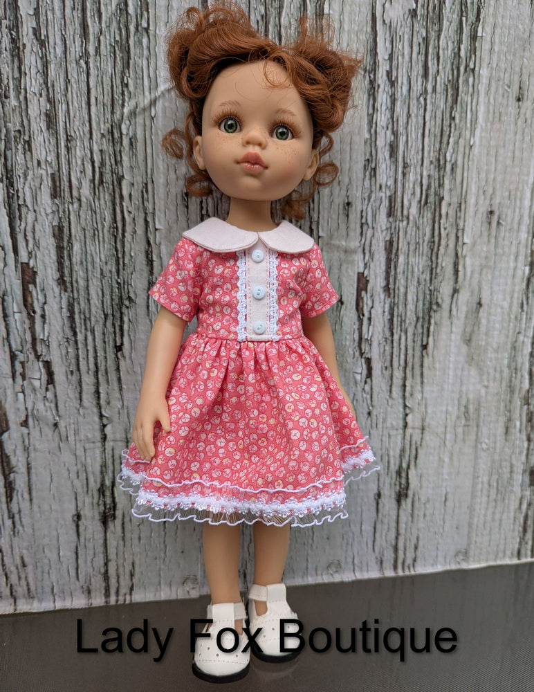 Lady Fox Boutique Paola Reina A Day in the Garden Dress Doll Clothes Pattern For 13 Inch Paola Reina Dolls Pixie Faire