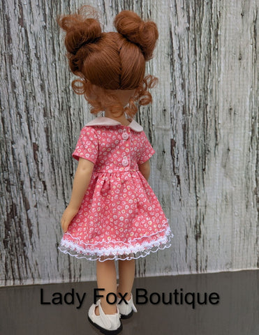 Lady Fox Boutique Paola Reina A Day in the Garden Dress Doll Clothes Pattern For 13 Inch Paola Reina Dolls Pixie Faire
