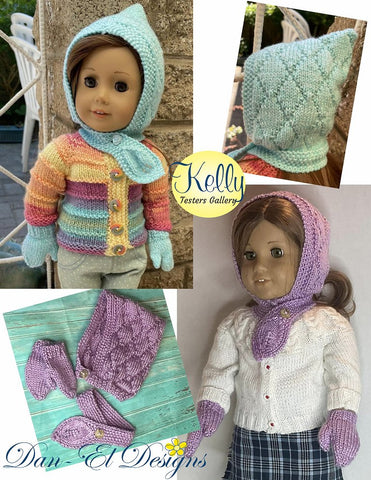 Dan-El Designs Knitting Kelly 18 inch Doll Clothes Accessories Knitting Pattern Pixie Faire