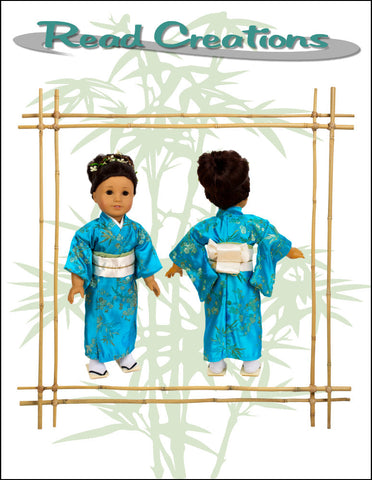 Read Creations 18 Inch Modern Kimono / Bathrobe 18" Doll Clothes Pattern Pixie Faire