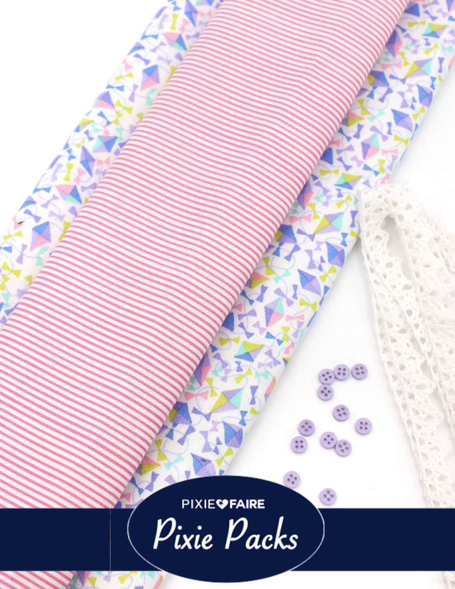 Pixie Faire Pixie Packs Pixie Packs Kites and Stripes Curated Fabric Bundle Pixie Faire