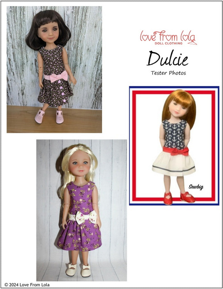 Love From Lola Ruby Red Fashion Friends Dulcie Doll Clothes Pattern for 15" Ruby Red Fashion Friends® Pixie Faire