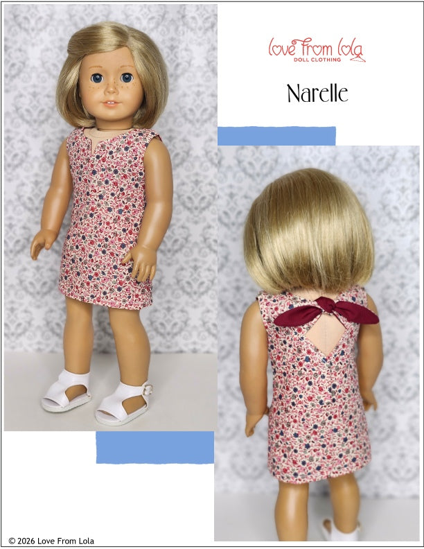 Love From Lola 18 Inch Modern Narelle 18" Doll Clothes Pattern Pixie Faire