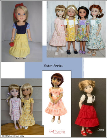 Love From Lola WellieWishers Seraphina Sundress 14.5-15" Doll Clothes Pattern Pixie Faire