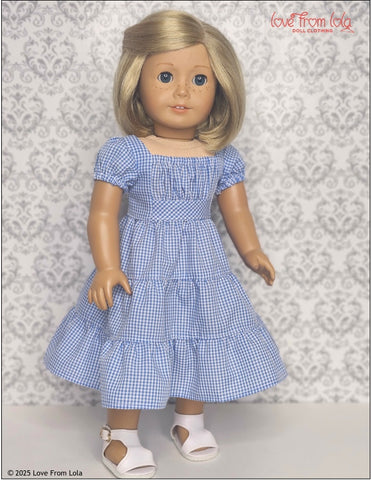 Love From Lola 18 Inch Modern Seraphina Sundress 18" Doll Clothes Pattern Pixie Faire
