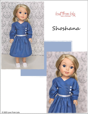 Love From Lola Ruby Red Fashion Friends Shoshana 14.5-15" Doll Clothes Pattern Pixie Faire