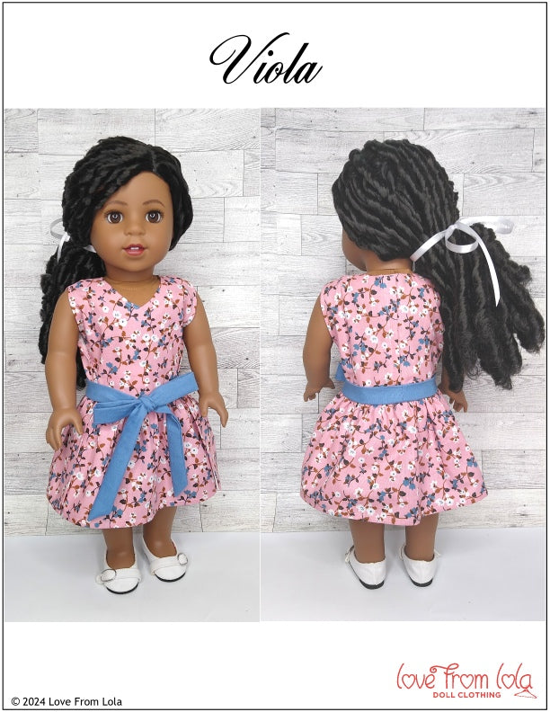 Love From Lola 18 Inch Modern Viola 18" Doll Clothes Pattern Pixie Faire