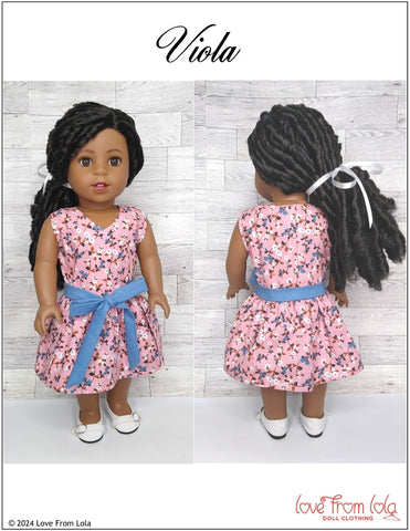 Love From Lola 18 Inch Modern Viola 18" Doll Clothes Pattern Pixie Faire