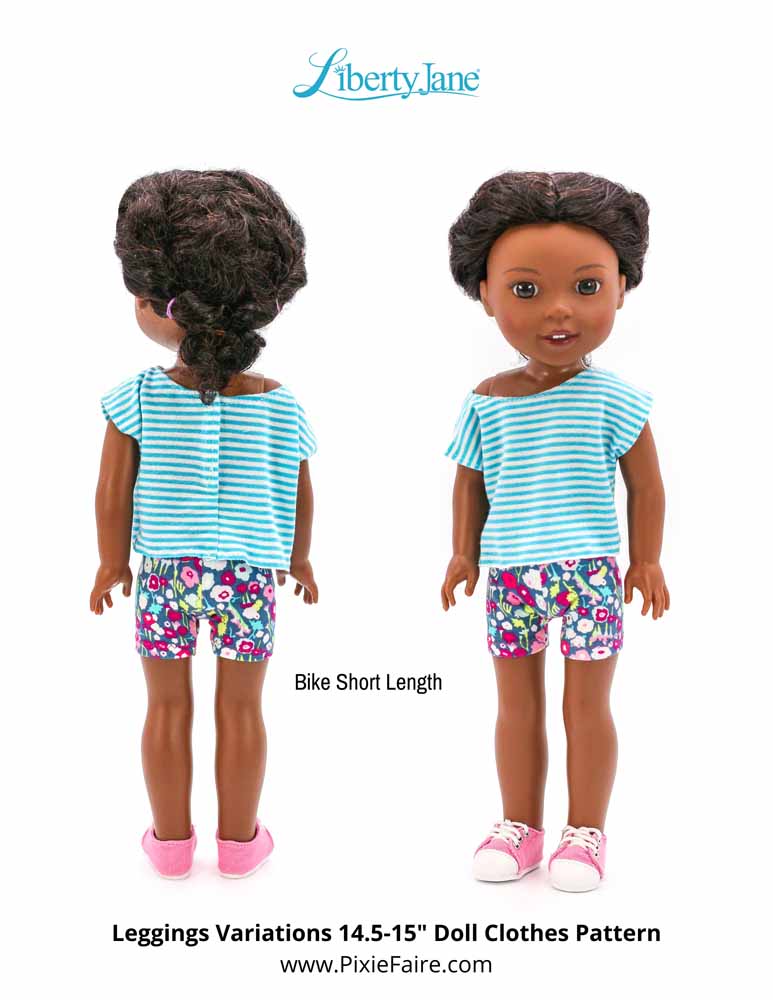 Liberty Jane Ruby Red Fashion Friends Leggings Variations 14.5-15 Inch Doll Clothes Pattern Pixie Faire