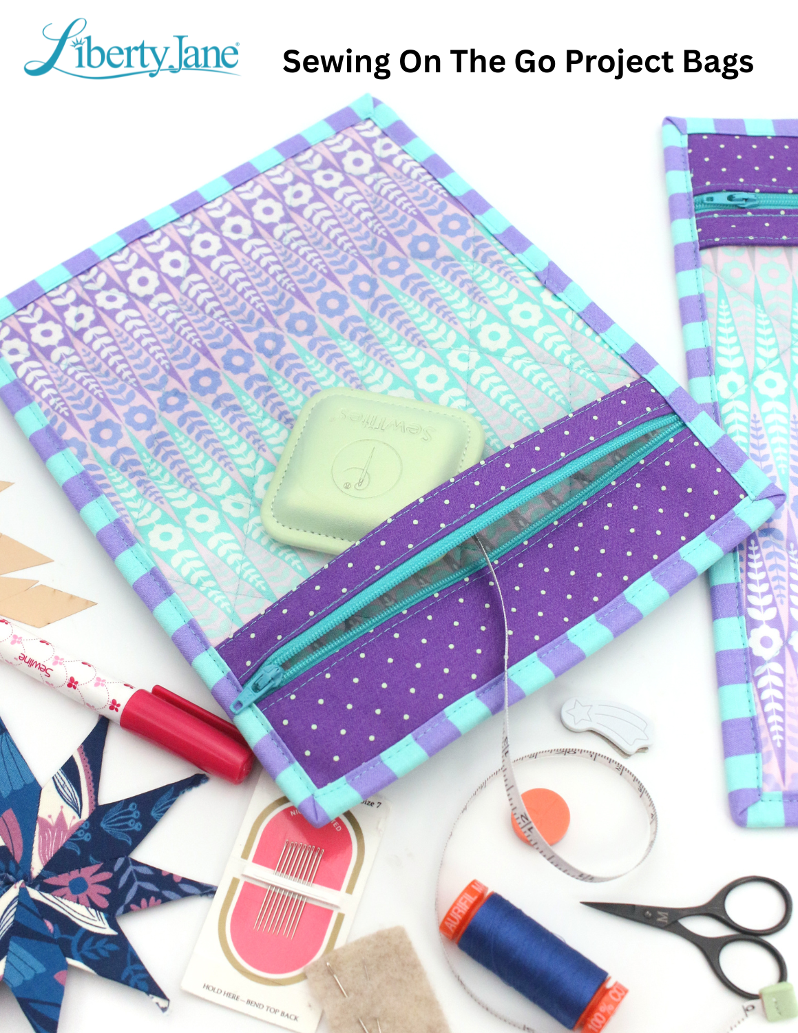 Liberty Jane 18 Inch Historical Sewing On The Go Project Bags Pattern Pixie Faire