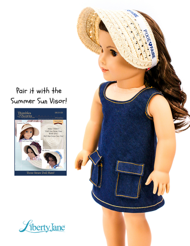 Liberty Jane 18 Inch Modern Coton Manor Garden Dress 18" Doll Clothes Pattern Pixie Faire