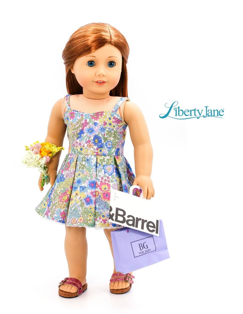 Liberty Jane 18 Inch Modern Country Mart Sundress 18" Doll Clothes Pattern Pixie Faire