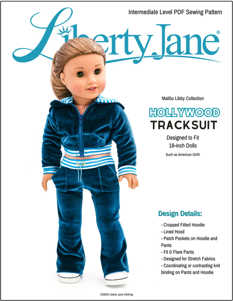 Liberty Jane Malibu Libby: Hollywood Tracksuit 18 Doll Clothes