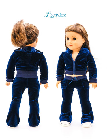 Liberty Jane 18 Inch Modern Malibu Libby: Hollywood Tracksuit 18" Doll Clothes Pattern Pixie Faire