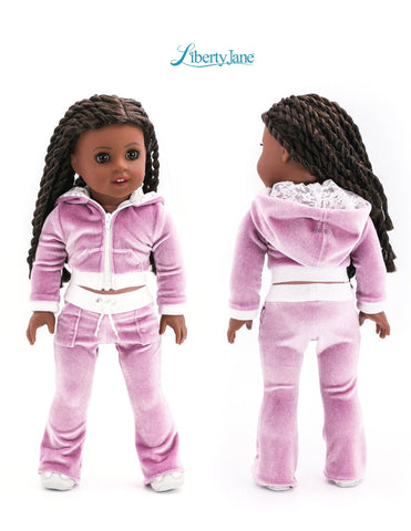 Liberty Jane 18 Inch Modern Malibu Libby: Hollywood Tracksuit 18" Doll Clothes Pattern Pixie Faire