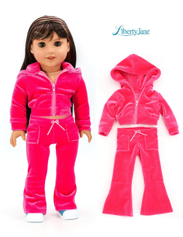 Liberty Jane 18 Inch Modern Malibu Libby: Hollywood Tracksuit 18" Doll Clothes Pattern Pixie Faire