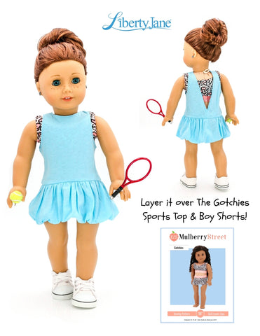 Liberty Jane 18 Inch Modern Match Maker Bubble Dress 18" Doll Clothes Pattern Pixie Faire
