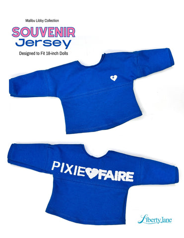 Liberty Jane 18 Inch Modern Souvenir Jersey 18" Doll Clothes Pattern Pixie Faire