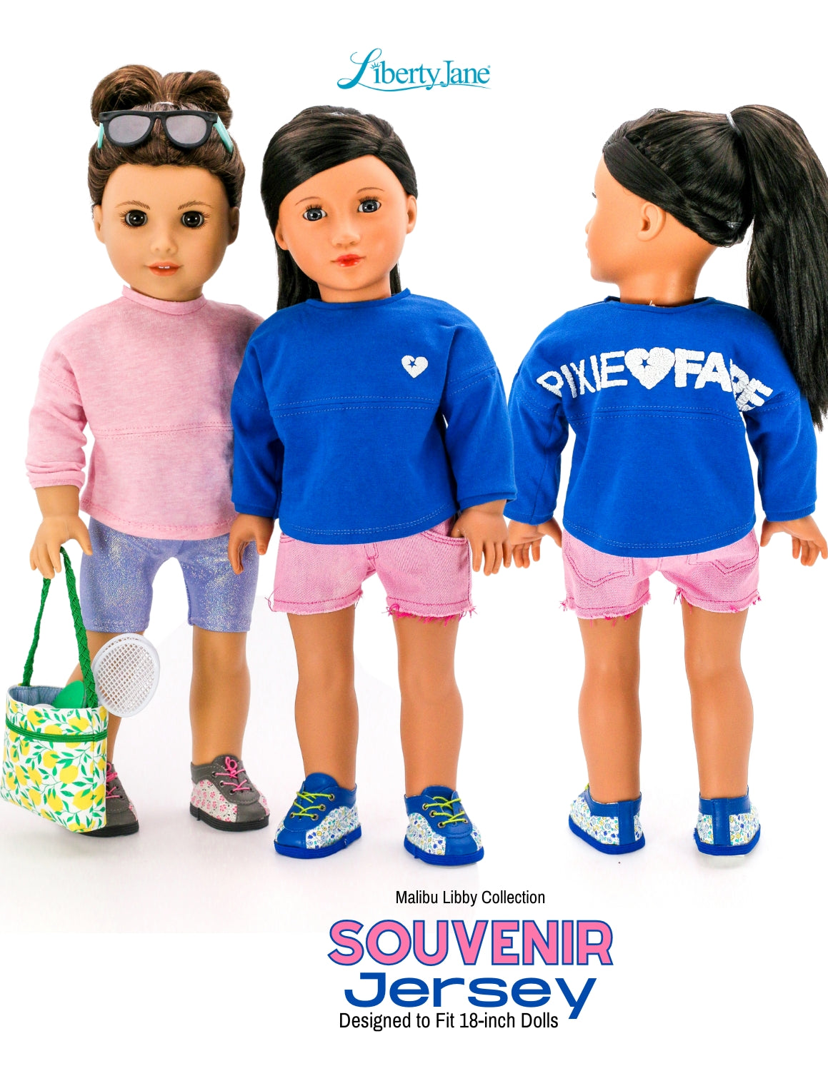 Liberty Jane 18 Inch Modern Souvenir Jersey 18" Doll Clothes Pattern Pixie Faire