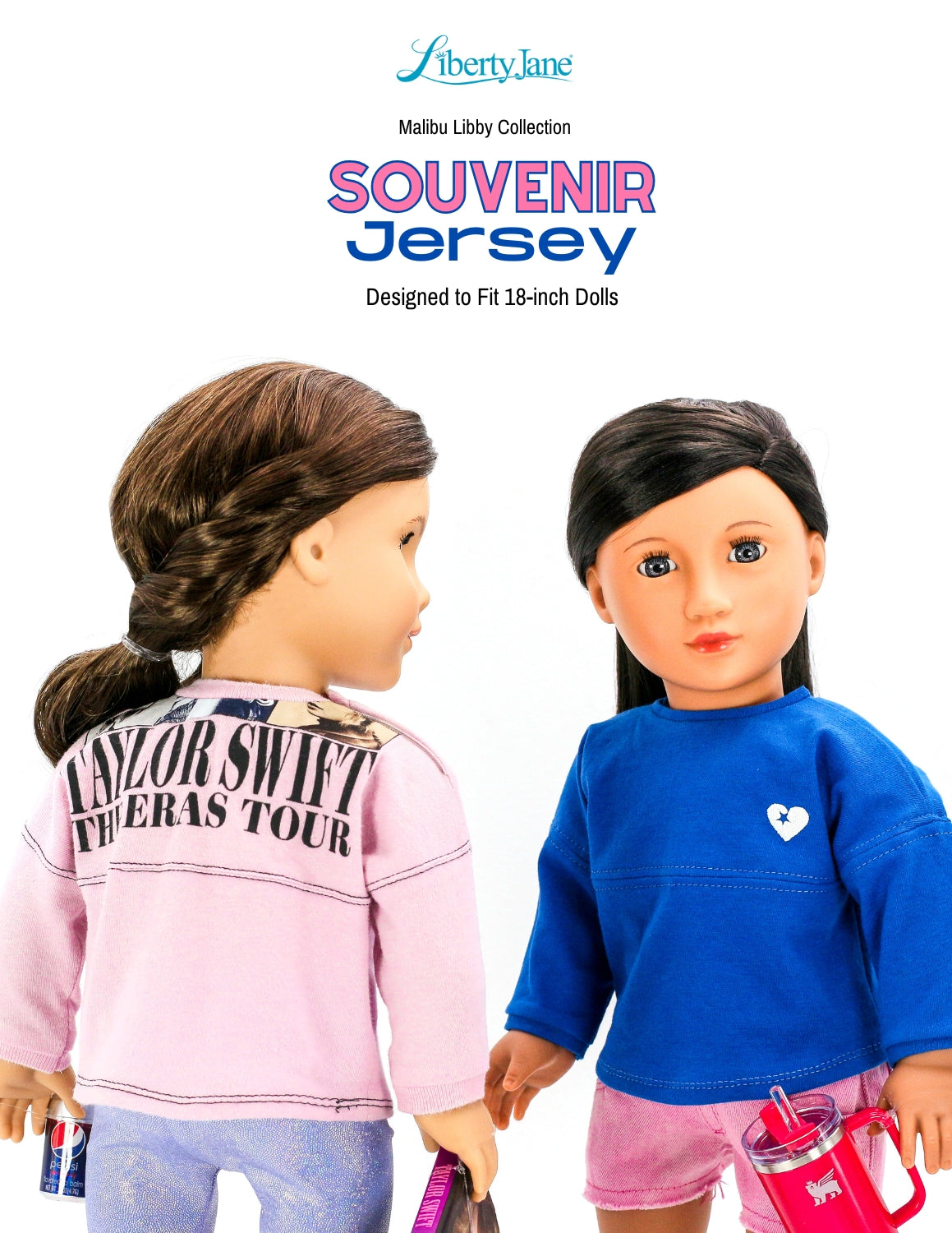 Liberty Jane 18 Inch Modern Souvenir Jersey 18" Doll Clothes Pattern Pixie Faire