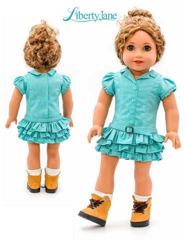 Liberty Jane 18 Inch Modern Faraway Downs Dress 18" Doll Clothes Pattern Pixie Faire