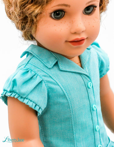 Liberty Jane 18 Inch Modern Faraway Downs Dress 18" Doll Clothes Pattern Pixie Faire