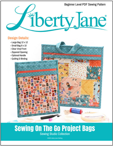 Liberty Jane 18 Inch Historical Sewing On The Go Project Bags Pattern Pixie Faire