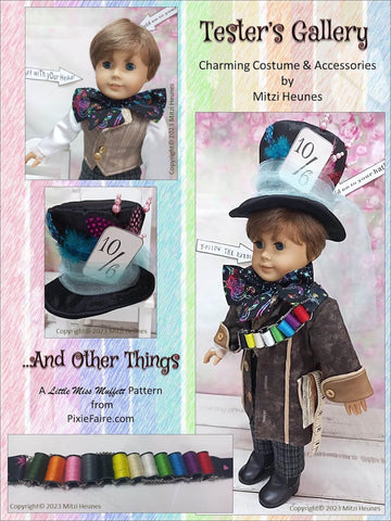 Little Miss Muffett 18 Inch Boy Doll Hat Matters 18 Inch Doll Clothes and Accessories Pattern Bundle Options Pixie Faire