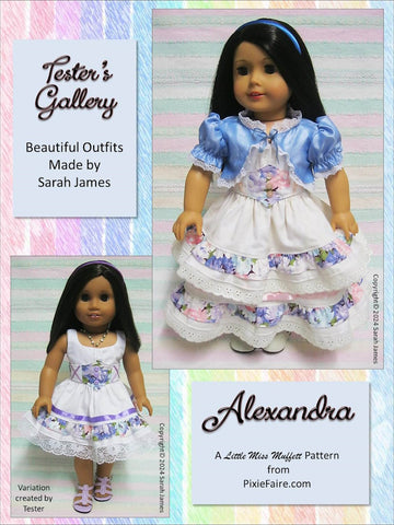 Little Miss Muffett 18 Inch Modern Alexandra 18" Doll Clothes Pattern Pixie Faire
