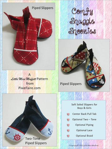 Little Miss Muffett 18 Inch Modern Comfy Snuggle Snoozies 18" Doll Shoe Pattern Pixie Faire