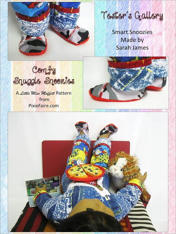 Little Miss Muffett 18 Inch Modern Comfy Snuggle Snoozies 18" Doll Shoe Pattern Pixie Faire