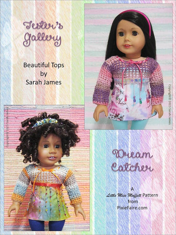 Little Miss Muffett Crochet Dream Catcher Sewing and Crochet 18" Doll Clothes Pattern Pixie Faire