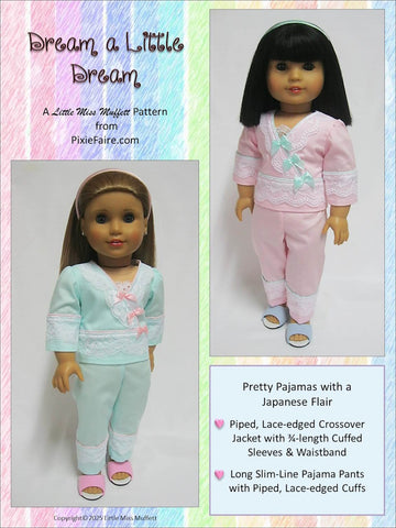 Little Miss Muffett 18 Inch Modern Dream a Little Dream 18" Doll Clothes Pattern Pixie Faire