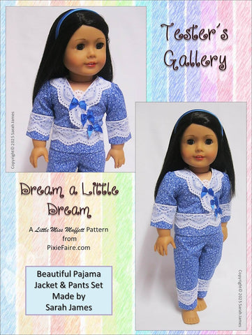 Little Miss Muffett 18 Inch Modern Dream a Little Dream 18" Doll Clothes Pattern Pixie Faire