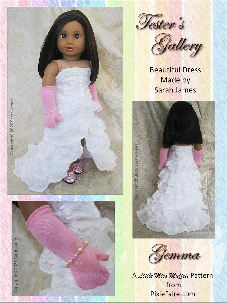 Little Miss Muffett 18 Inch Modern Gemma 18" Doll Clothes Pattern Pixie Faire