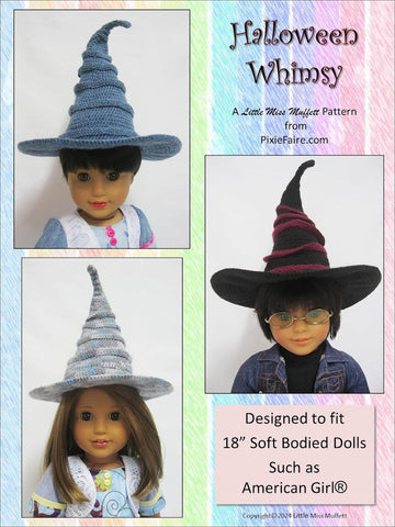 Little Miss Muffett Crochet Halloween Whimsy 18" Doll Clothes Crochet Pattern Pixie Faire