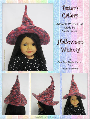 Little Miss Muffett Crochet Halloween Whimsy 18" Doll Clothes Crochet Pattern Pixie Faire