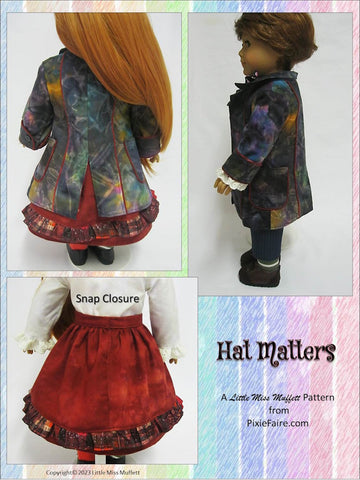 Little Miss Muffett 18 Inch Boy Doll Hat Matters 18 Inch Doll Clothes and Accessories Pattern Bundle Options Pixie Faire