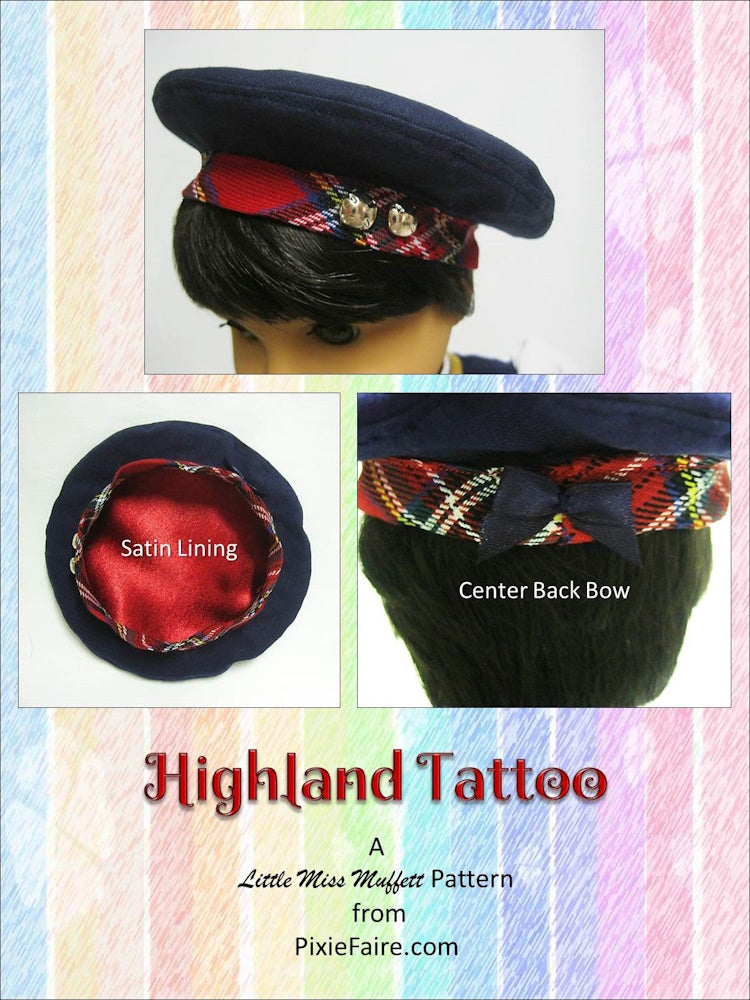 Little Miss Muffett 18 Inch Modern Highland Tattoo 18" Doll Clothes Pattern Pixie Faire