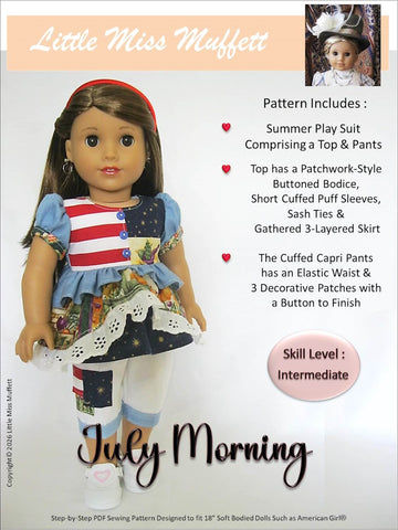 July Morning 18" Doll Clothes Pattern